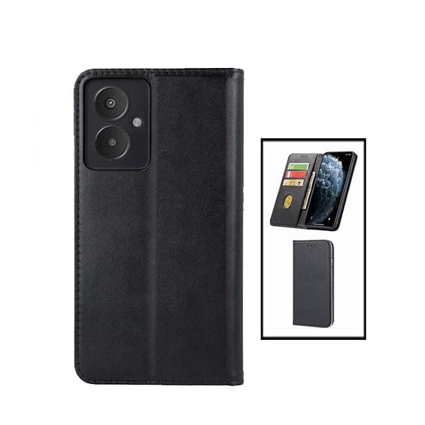 Capa MagneticFlipWallet para Xiaomi Redmi 13C 5G - Preto