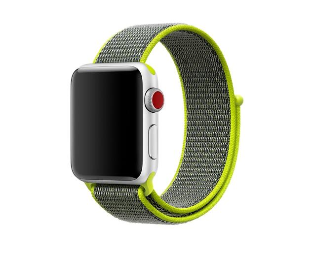 Bracelete Nylonsense PHONECARE Para Apple Watch Series 12 - 42mm - Verde Fluorescente
