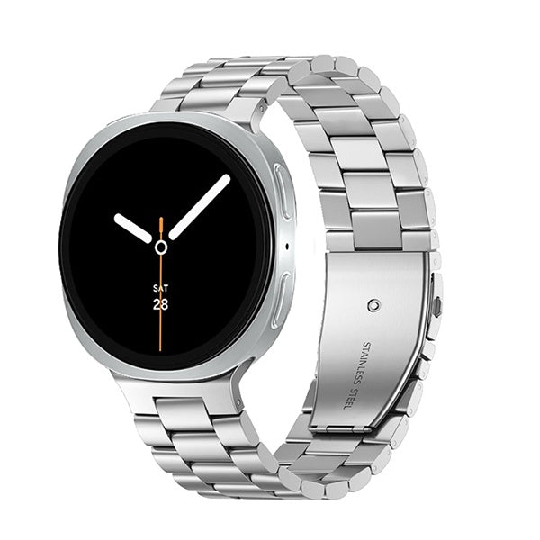 Bracelete Aço Stainless Lux + Ferramenta PHONECARE Para Samsung Galaxy Watch8 - 40mm Bluetooth - Cinza