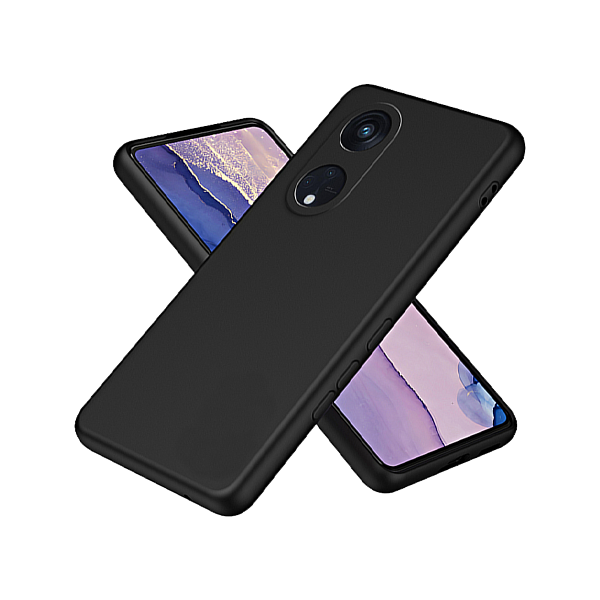 Capa Silicone Líquido para Oppo Reno8T 4G - Preto