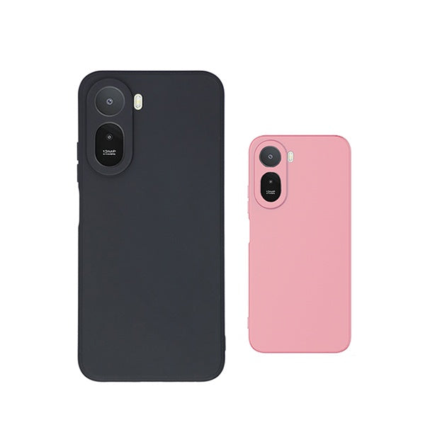 Kit 2x Capa Silicone Líquido PHONECARE Para Xiaomi Redmi A7 Pro 4G - Preto / Rosa