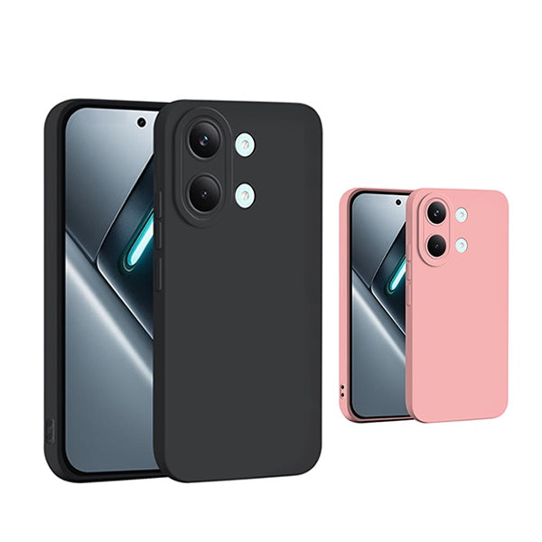 Kit 2x Capa Silicone Líquido PHONECARE Para Xiaomi Poco X8 Pro Max - Preto / Rosa