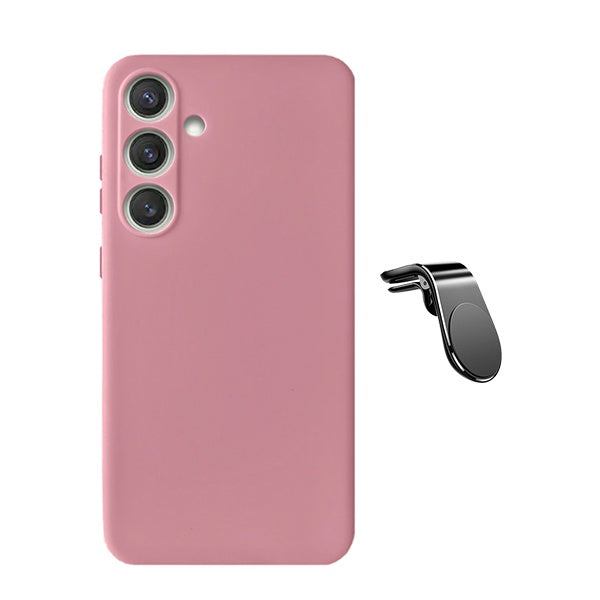 Kit Suporte L + Capa Silicone Líquido Phonecare Para Samsung Galaxy A36 - Rosa