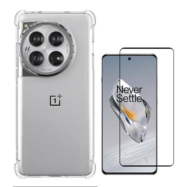 Kit Capa SuperProtect Anti-Shock +Película de Vidro Temperado Curved para OnePlus 12 - Transparente