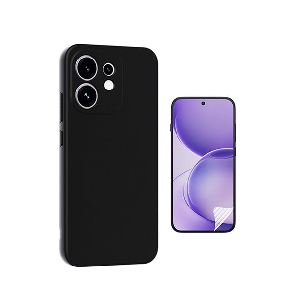 Kit Película Hydrogel Frente + Capa Silicone Líquido PHONECARE Para Oppo Reno16 - Preto