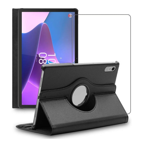 Kit Capa 360 Rotation Anti-Impact Protection + Vidro Temperado Phonecare Para Lenovo Tab P11 (Gen 2) - Preto