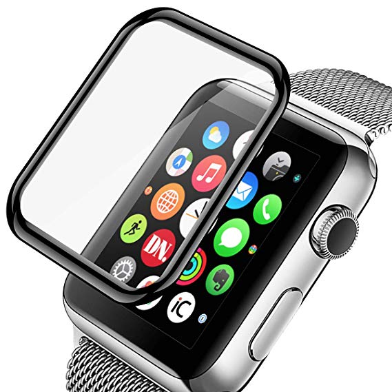 Película de Vidro 3D para Apple Watch SE 3 - 40mm Transparente/Preto