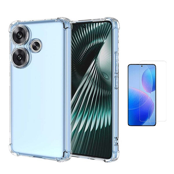 Kit Capa Superprotect Anti-Shock + Película de Vidro Clearglass para Xiaomi Poco F6 - Transparente