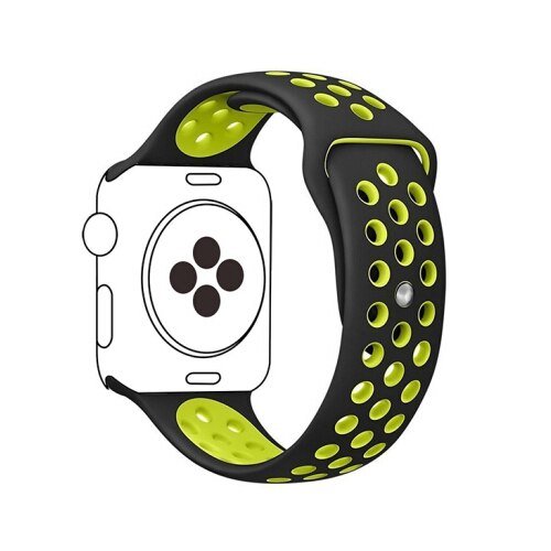 Bracelete Sportystyle PHONECARE Para Apple Watch Series 12 - 42mm - Preto / Verde