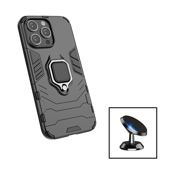 Kit Suporte Magnético de Carro + Capa 3X1 Military Defender para Huawei Mate 20