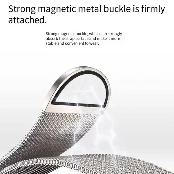 Bracelete Milanese Loop Fecho Magnético PHONECARE Para Garmin Venu 4 - 45 mm - Cinza