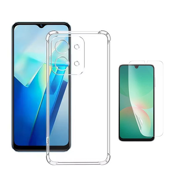 Kit Capa Superprotect Anti-Shock + Pelicula Hydrogel Frente PHONECARE Para Xiaomi Poco C85 - Transparente
