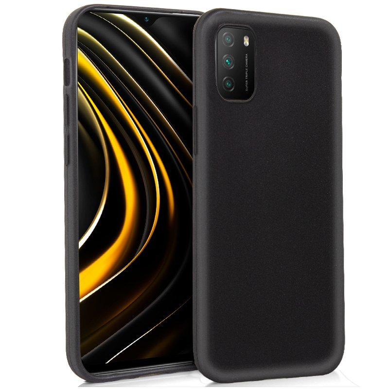 Capa Silicone Líquido para Xiaomi Redmi 9 Power - Preto