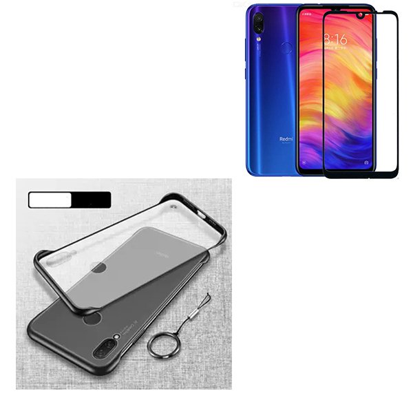 Kit Vidro Premium Full Cover + Capa Invisible Bumper para Xiaomi Mi Note 10 Pro