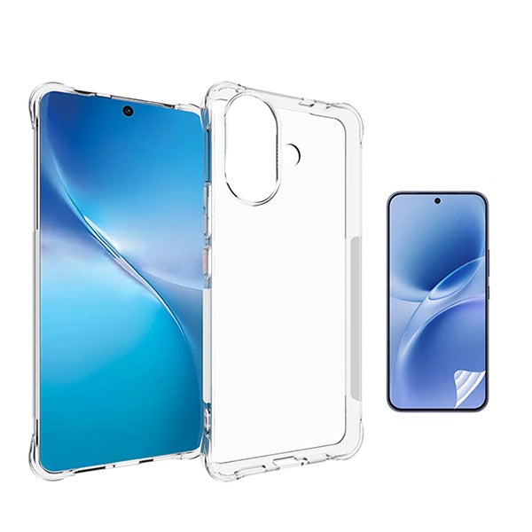 Kit Capa Superprotect Anti-Shock + Pelicula Hydrogel Frente PHONECARE Para Vivo V60 Lite 4G - Transparente