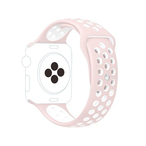 Bracelete Sportystyle PHONECARE Para Apple Watch Series 12 - 42mm - Rosa / Branco