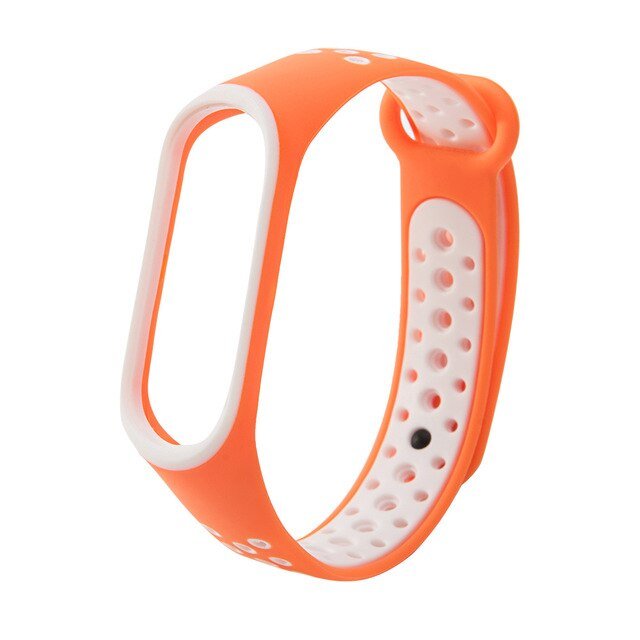 Bracelete SportyStyle para Xiaomi Mi Band 3 - Laranja / Branco