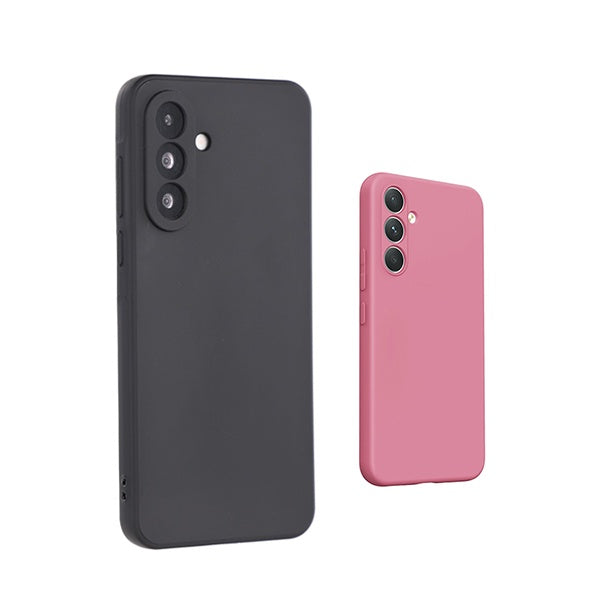 Kit 2x Capa Silicone Líquido PHONECARE Para Samsung Galaxy A27 5G - Preto / Rosa