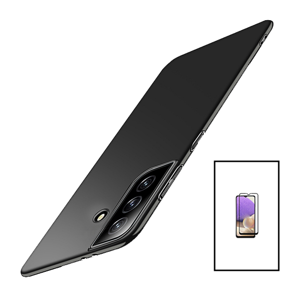 Kit Vidro Premium Full Cover + Capa SlimShield para Samsung Galaxy A14 - Preto