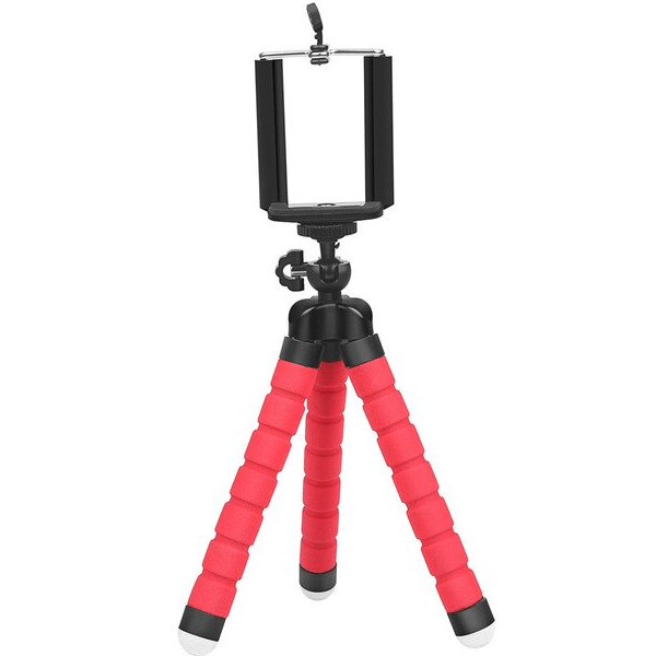 Suporte Tripé Flexivel Sponge Octopus Tripod - Vermelho