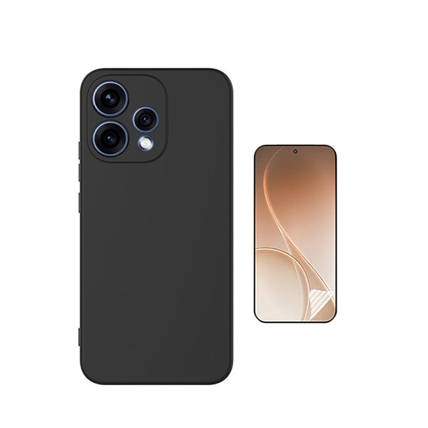 Kit Película Hydrogel Frente + Capa Silicone Líquido PHONECARE Para Oppo Reno15 - Preto