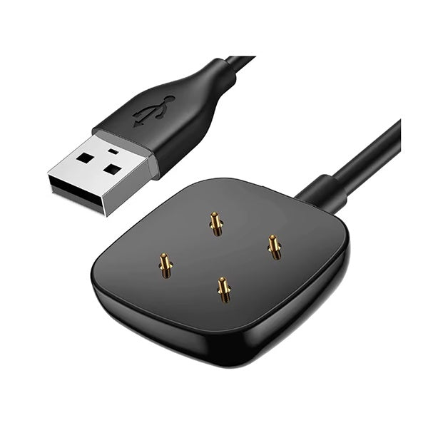 Carregador USB Charger de Smartwatch PHONECARE Para Google Fitbit Versa 4 - Preto
