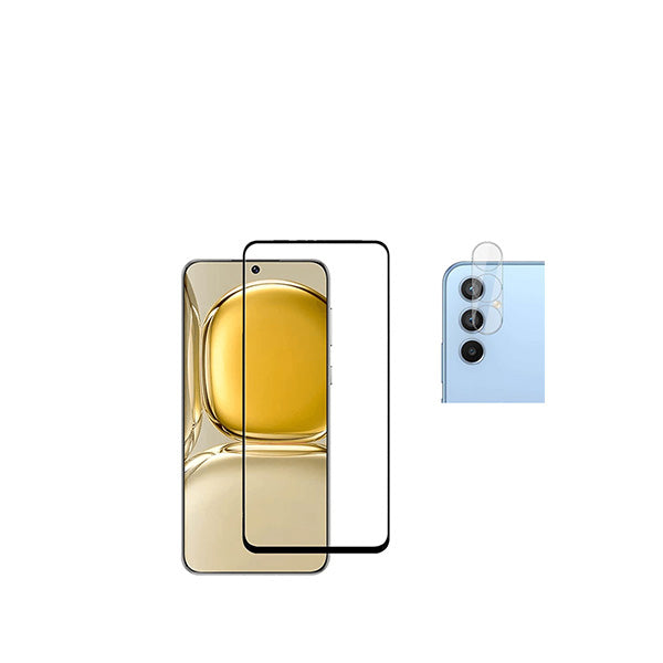 Kit Película de Camara Traseira + Vidro Premium Full Cover para Samsung Galaxy S24 5G - Transparente/Preto