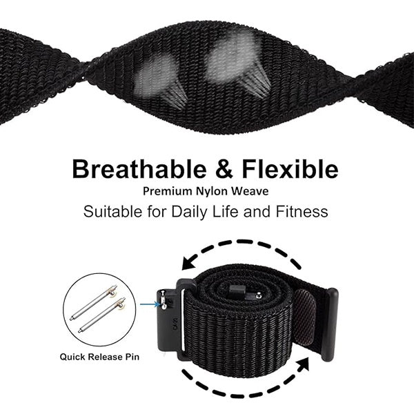Bracelete Nylonsense PHONECARE Para Honor Watch 5 Pro - Preto