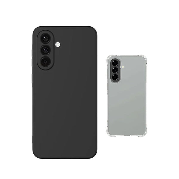 Kit Capa Silicone + Superprotect PHONECARE Para Samsung Galaxy A57 5G - Preto / Transparente