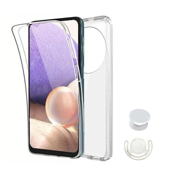 Kit Capa 3x1 360° Impact Protection + 1 GripHolder + 1 Suporte GripHolder Branco para Xiaomi 14 Ultra - Transparente/Branco