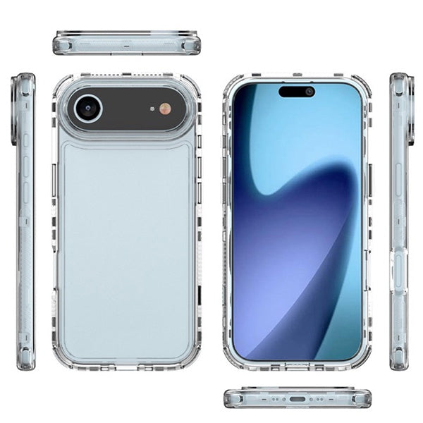 Kit Capa 360° Impact Protection + 1 Gripholder + 1 Suporte PHONECARE Para Apple iPhone 17 Air - Transparente/Branco