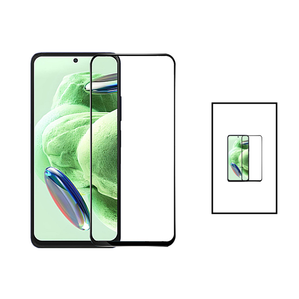 Kit 2 Vidros Temperados Premium Full Cover para Xiaomi Poco M6 4G - Transparente/Preto