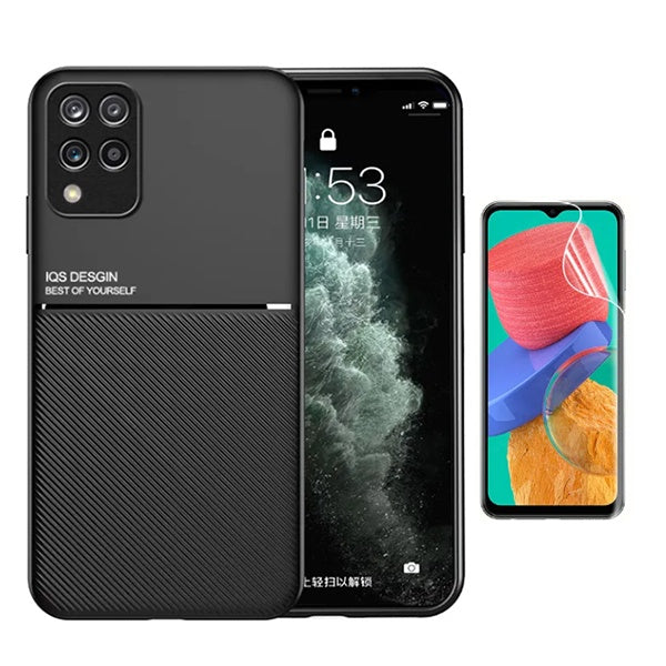 Kit Capa Magnetic Lux + Película Hydrogel Frente PHONECARE Para Samsung M33 5G - Preto