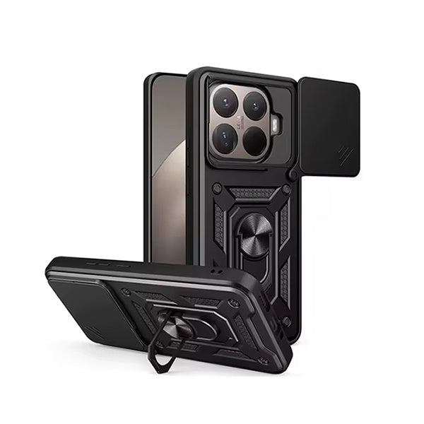 Kit Vidro + Capa Magnetic Slide Window + Suporte Magnético PHONECARE Para Xiaomi 15T Pro 5G - Preto