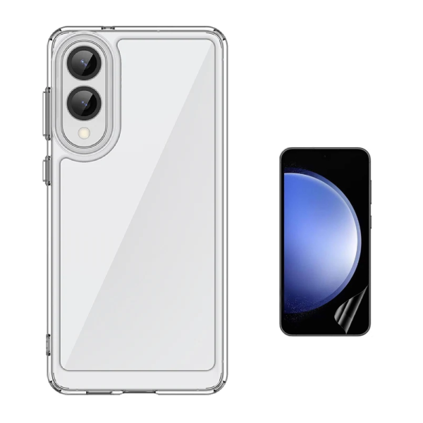 Kit Capa Superprotect Anti-Shock + Pelicula Hydrogel Frente PHONECARE Para Samsung Galaxy S25 Edge - Transparente