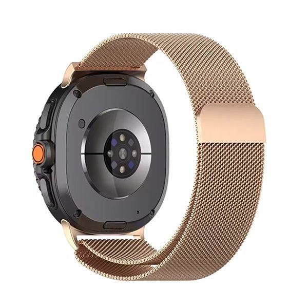 Bracelete Milanese Loop Fecho Magnético PHONECARE Para Samsung Galaxy Watch8 Classic - 46mm - Rosa ouro