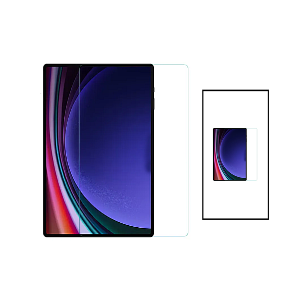 Kit 2 Película de Vidro Temperado 5D Full Cover 9H para Samsung Galaxy Tab S9+ Plus - Transparente