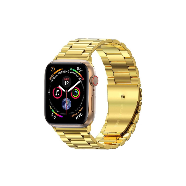 Bracelete Aço Stainless Lux + Ferramenta para Apple Watch SE (2022) - 40mm - Ouro