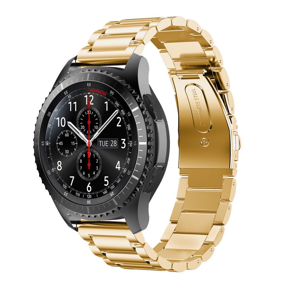 Bracelete Aço Stainless Lux + Ferramenta para Huawei Watch GT 3 46mm - Ouro