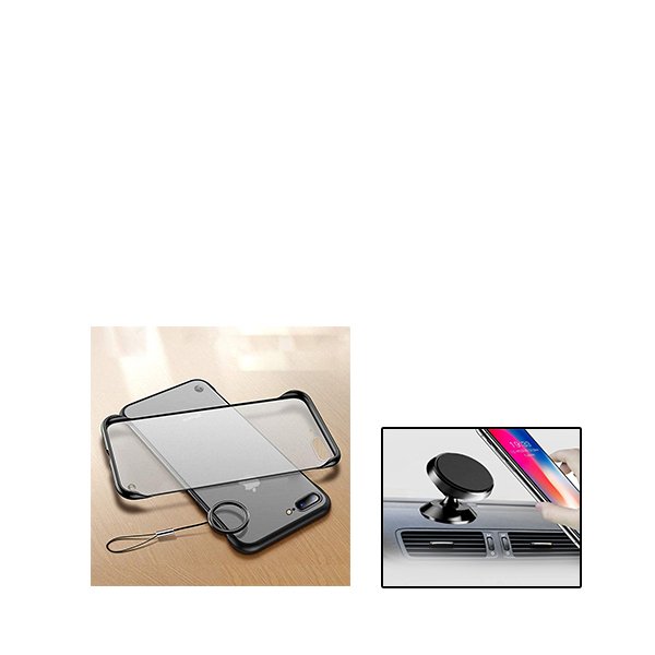 Kit Suporte Magnético de Carro + Capa Naked Bumper para iPhone 8 Plus