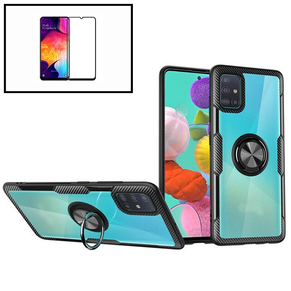 Kit Capa 3x1 Phonecare Clear Armor + Película de Vidro Temperado 5D Full Cover para Samsung Galaxy M30