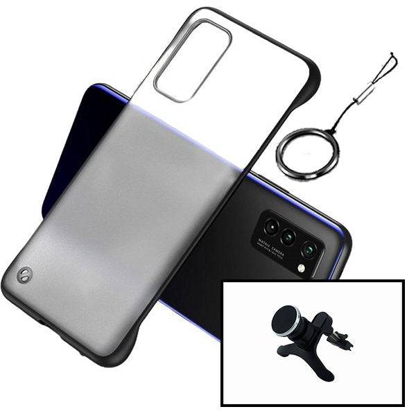 Kit Suporte Magnético de Carro Reforçado + Capa Invisible Bumper para iPhone 8