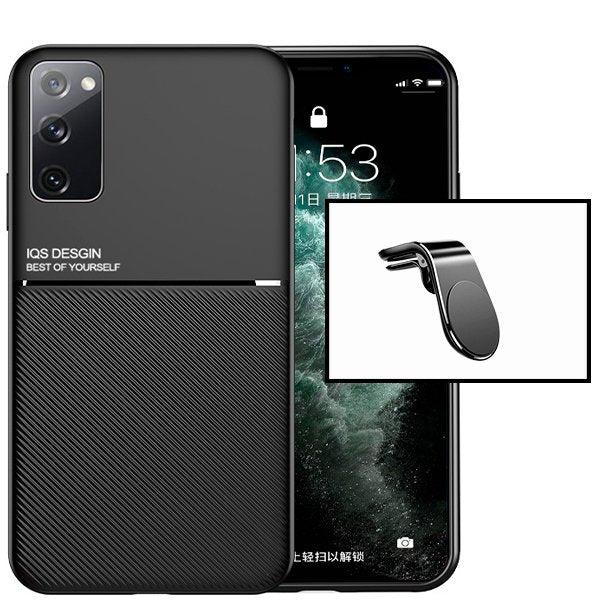 Kit Capa Magnetic Lux + Suporte Magnético L Safe Driving para Samsung Galaxy S20 FE