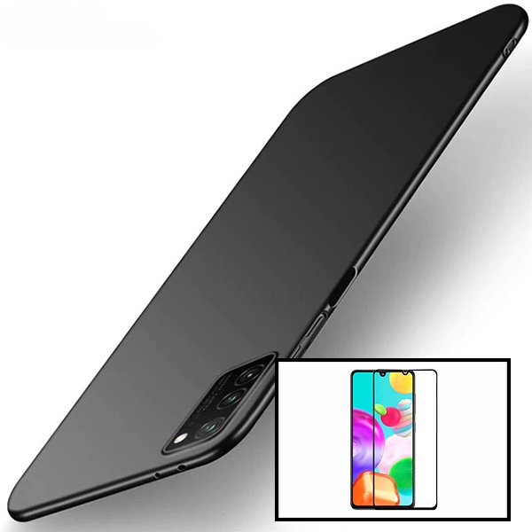 Kit Película de Vidro Temperado 5D Full Cover + Capa SlimShield para Samsung Galaxy A51 5G - Preto