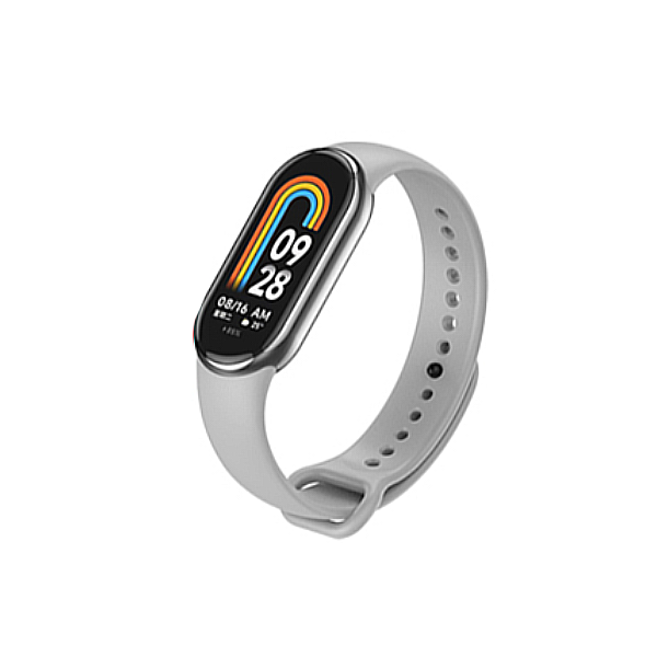 Bracelete SmoothSilicone para Xiaomi Mi Band 8 - Cinza
