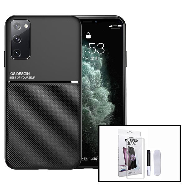 Kit Capa Magnetic Lux + Película de Vidro Nano Curved UV para Samsung Galaxy S20 FE